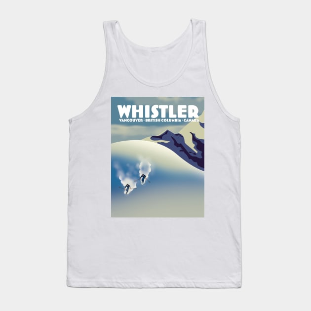 Whistler British Columbia Canada ski poster Tank Top by nickemporium1